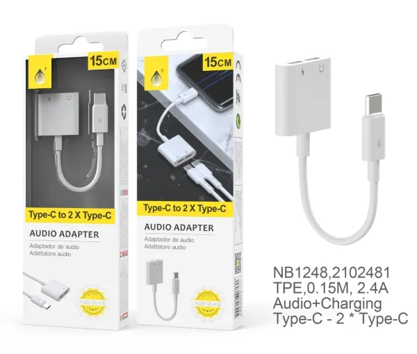 MTK USB-C-adapter - USB-C hann til 2x USB-C hunn
