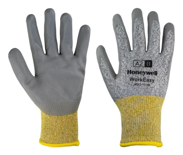 Honeywell WE22-7113G-9/L, Beskyttende votter, Grå, L, Workeasy, Slitebestandig, Punktering motstandsdyktig, Fiberglass, Polyurethan