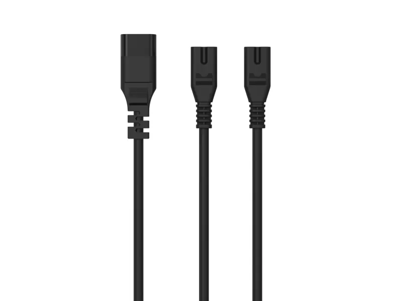 Sinox 8-tals splitter kabel. 0,5m. Sort