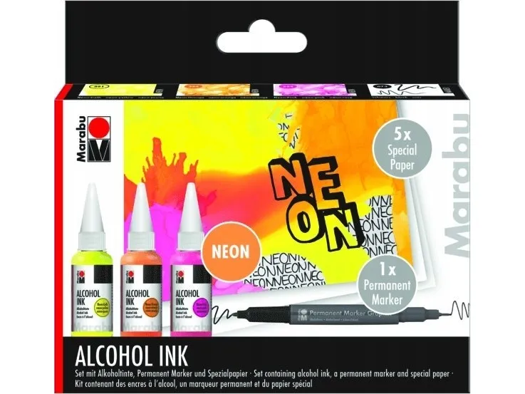 Marabu Alcohol Ink-sett NEON (3x20 ml)
