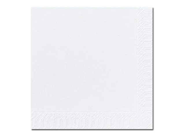 Duni - Serviett - Størrelse 33 x 33 cm - avhendbar - hvit (en pakke 125)