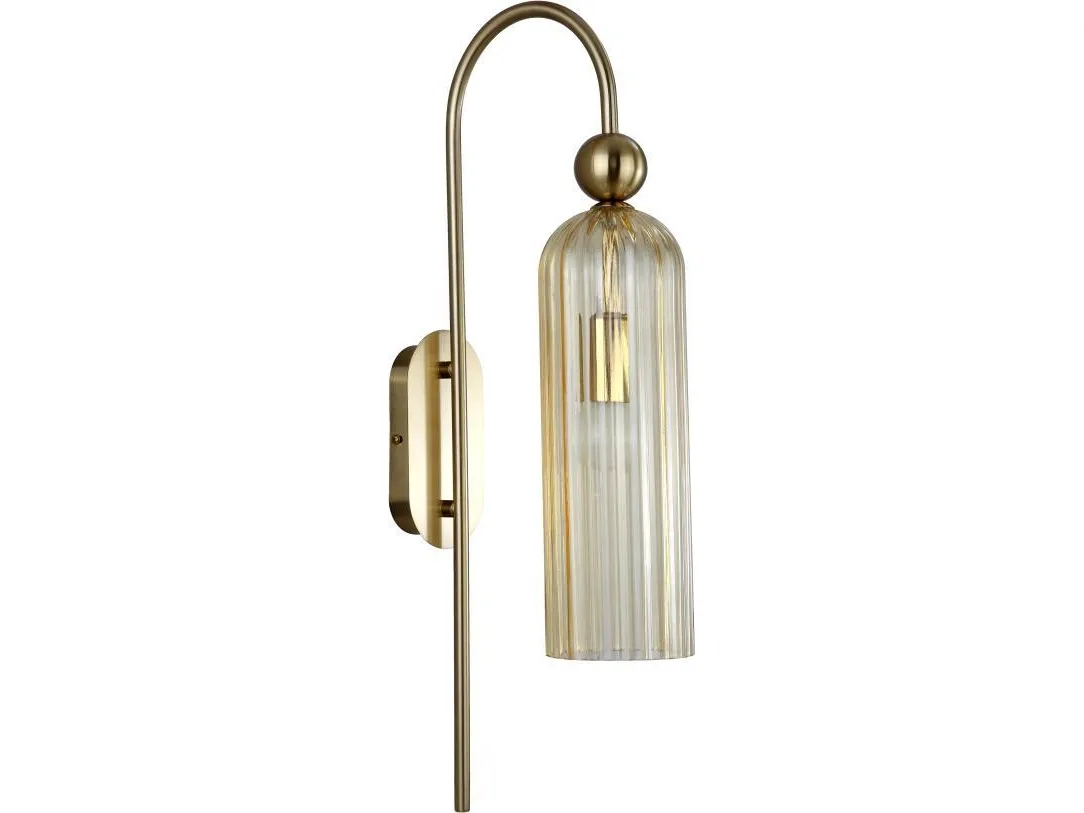 Light Prestige vegglampe rav Piego lang glasslampe over speilet