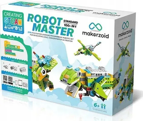 Makerzoid Robot Master Standard - sett med over 370 utdanningsklosser med koding
