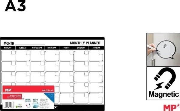 A3 magnetisk månedskalender