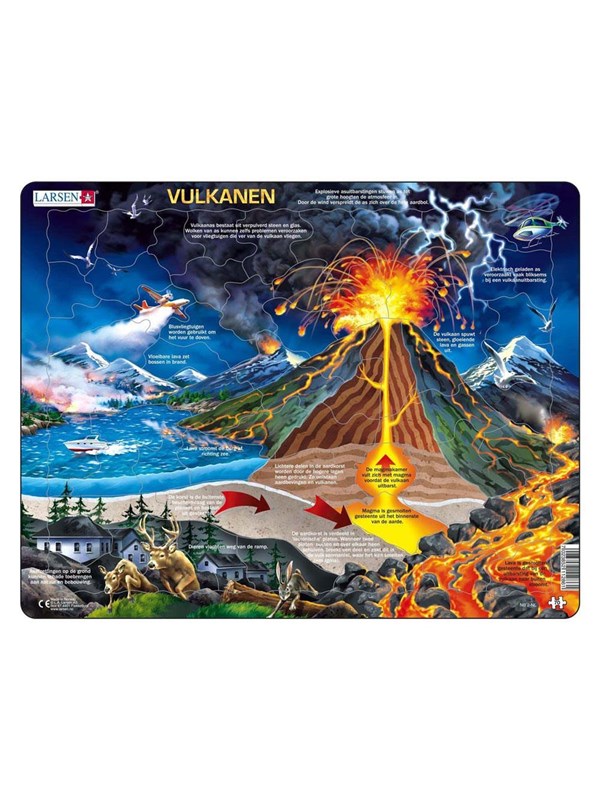 Selecta Play Larsen Jigsaw Puzzle Volcanoes 70 pcs. Gulv