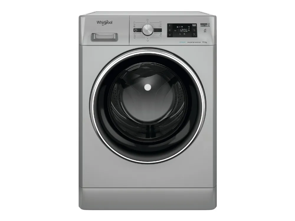 Whirlpool AWG 1114SD - Vaskemaskin - bredde: 59.5 cm - dybde: 60.5 cm - høyde: 85 cm - frontileggelse - 71 liter - 11 kg - 1400 rpm - sølv