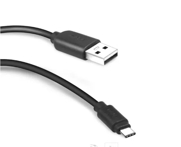 SBS TECABLEMICROC30K, 1,5 m, USB A, USB C, USB 3.2 Gen 1 (3.1 Gen 1), Hankjønn/hankjønn, Sort