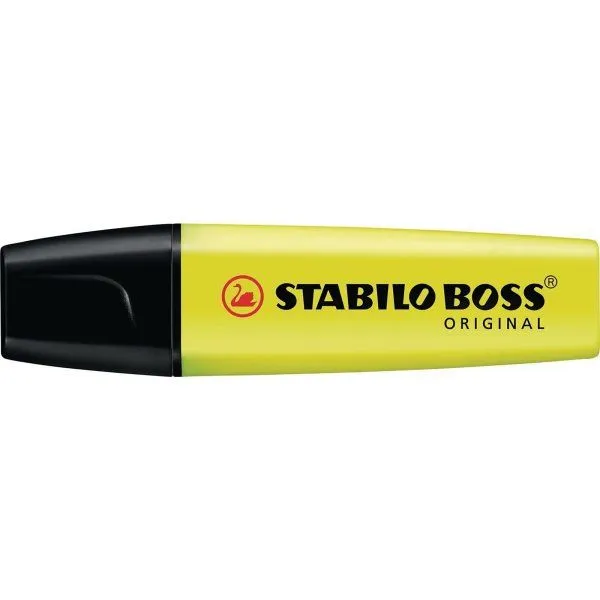 STABILO BOSS ORIGINAL, 1 stykker, Gult, Meisel tupp, Gult, Rektangel, 2 mm