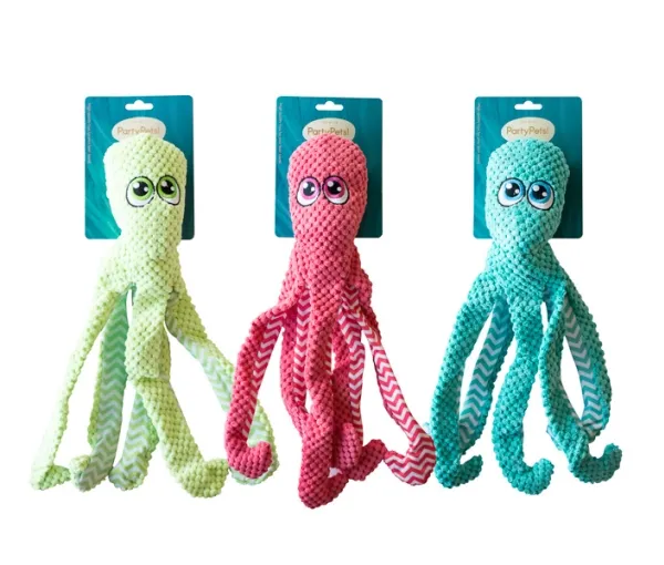 Party Pets Elite Ove the Octopus 40 cm - ass. farger