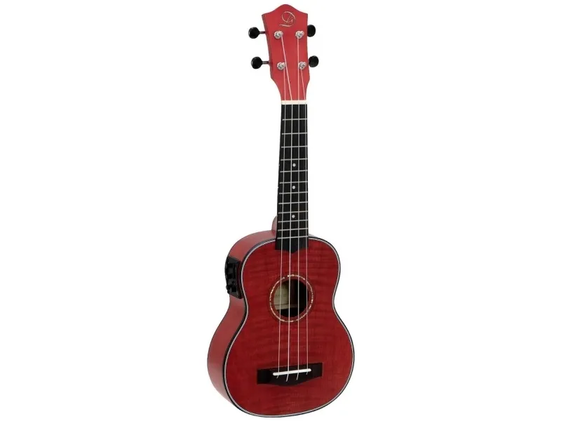 DIMAVERY UK-100 sopranu-ukulele, flamed red (26255807)