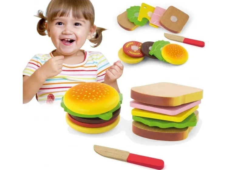 Viga sett for å kutte hamburger og sandwich