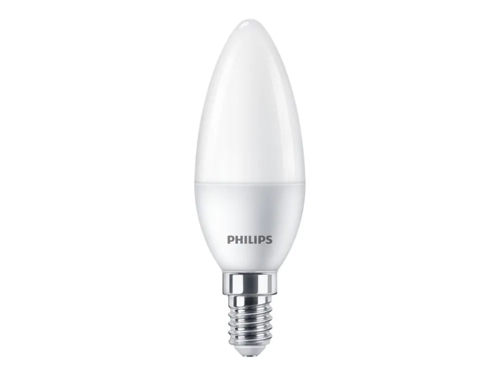 Philips CorePro - LED-lyspære - form: B35 - mattslipt finish - E14 - 5 W (ekvivalent 40 W) - klasse F - varmt hvitt lys - 2700 K