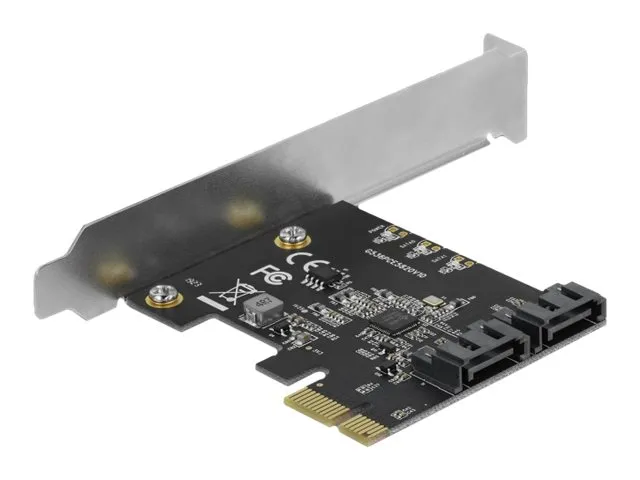 Delock - Lagringskontroll - 2-kanals - SATA 6 Gb/s - lav profil - PCIe 3.0