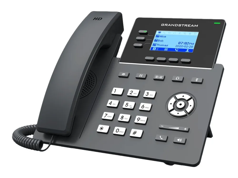 Grandstream GRP2603 - VoIP-telefon - 5-veis anropskapasitet - SIP, RTCP, RTP, SRTP, RTCP-XR - 3 linjer
