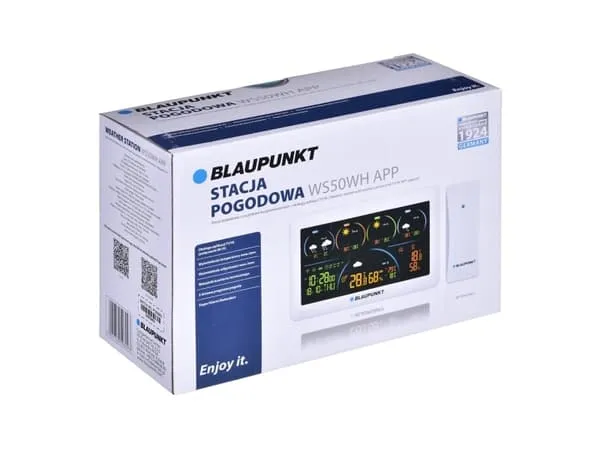 Blaupunkt værstasjon med 1 utendørssensor WS50WH APP