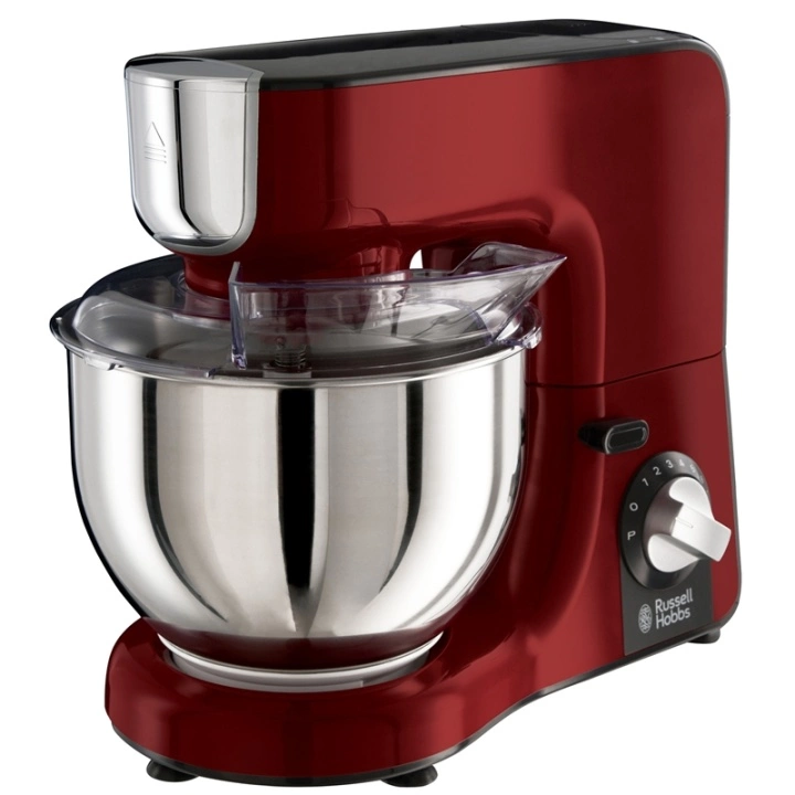 Russell Hobbs 23480-56, Elektrisk visp, Sort, Rød, Vispe, Elte, Miksing, 5 l, 1,5 l, Rustfritt stål