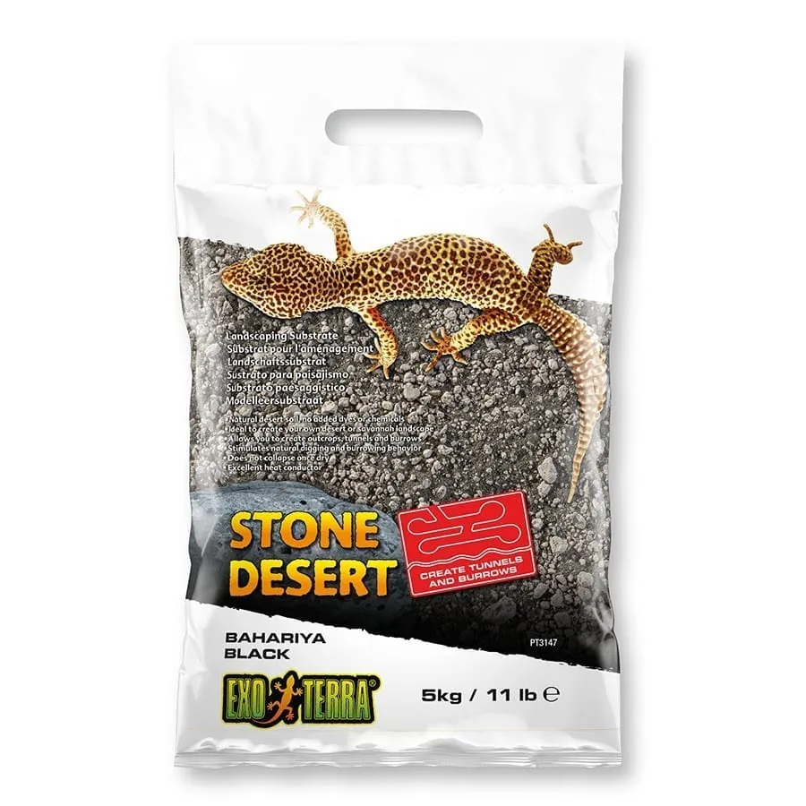 Exo Terra underlag Stone Desert, svart ørken, 5 kg