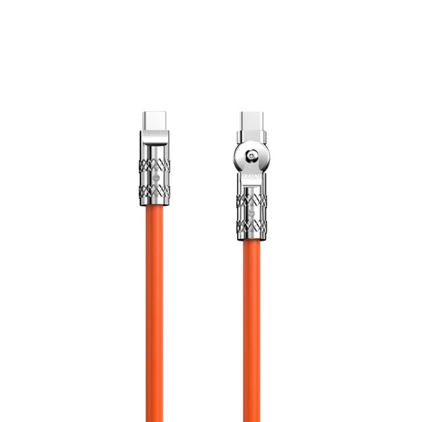Dudao L24CC USB-C to USB-C Angled cable 120W 1m rotation 180° orange