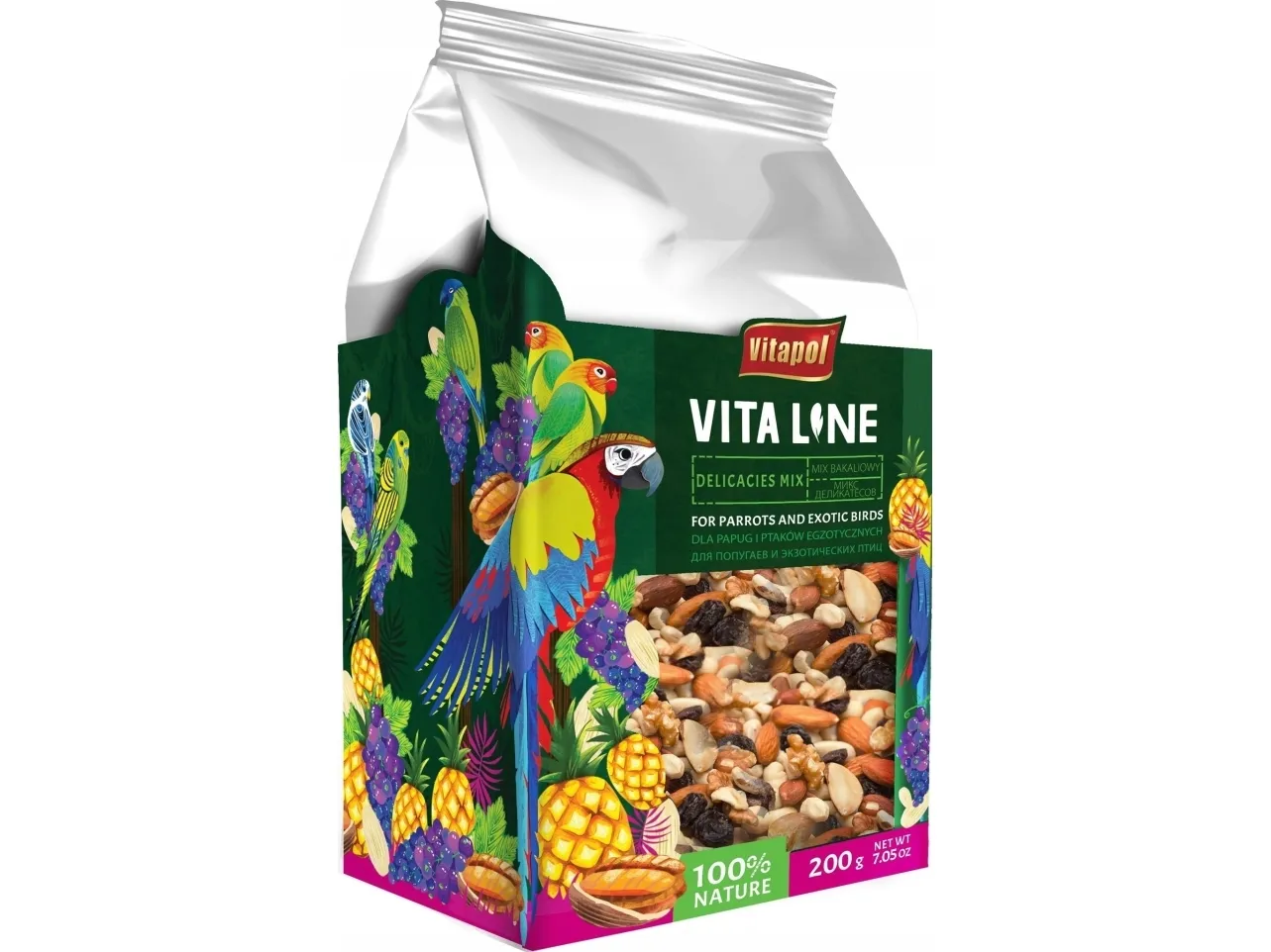 Vitapol Vitaline mix bakali for papegøyer og eksotiske fugler 200 g, 4 stk/disp
