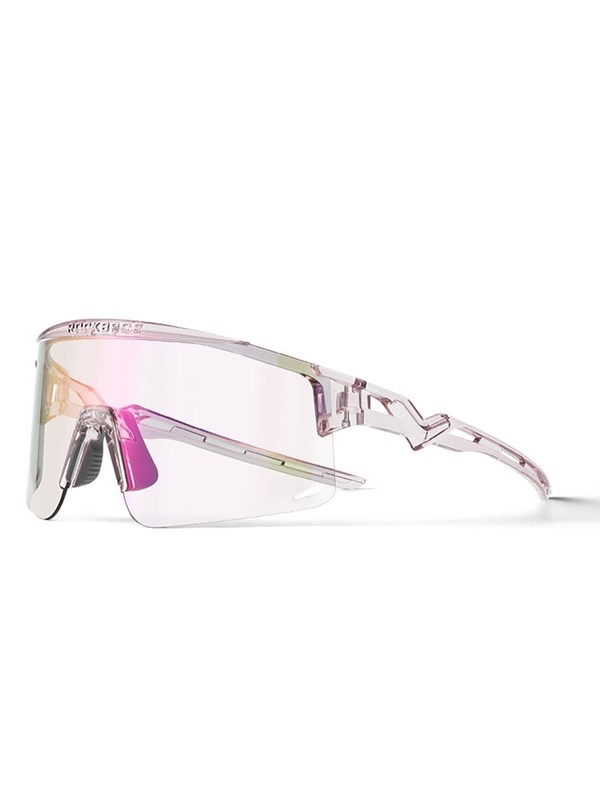 Rockbros Cycling Glasses Photochromic with UV Protection and Corrective Insert Clear - Purple