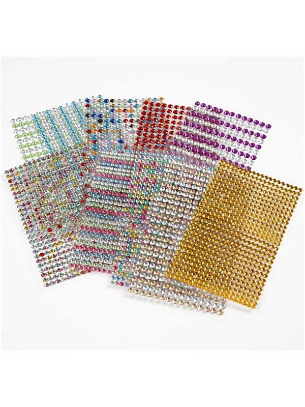 Creativ Company Stick Rhinestones Color 10 Sheets