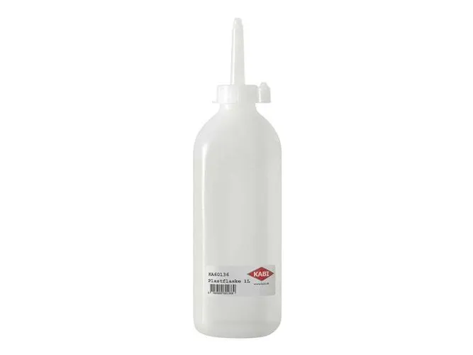 Plastflaske 1,0 ltr m/plasttud