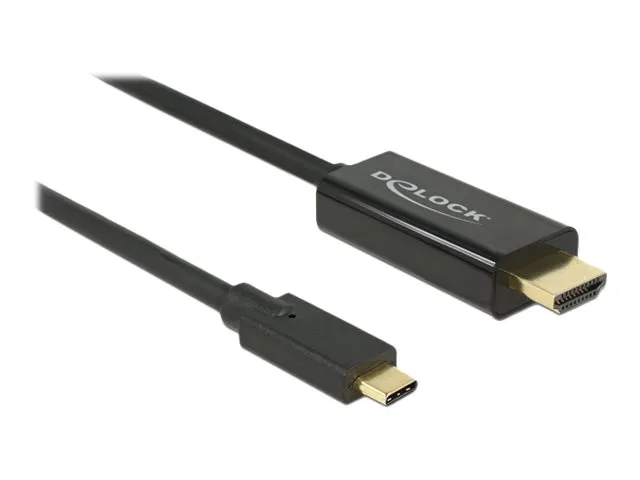 Delock - Ekstern videoadapter - USB-C - DisplayPort - sortering - detaljeralg