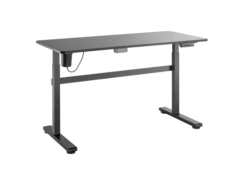 Ergo Office elektrisk skrivebord, justerbar høyde, grå, maksimal høyde 118 cm 50 kg - med bordplate for stående og sittende arbeid, ER-434