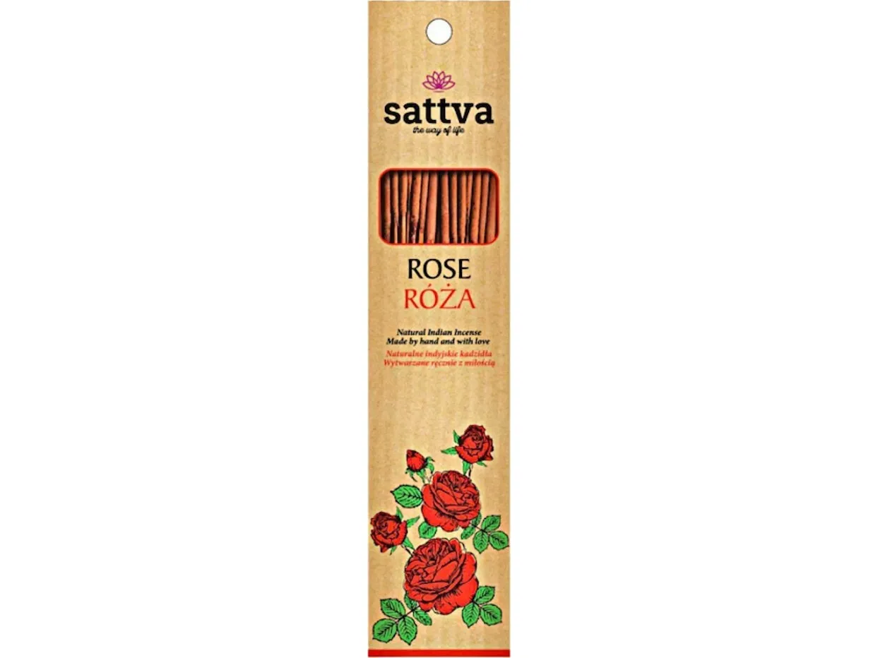Sattva naturlig indisk røkelse Rose 15 stk