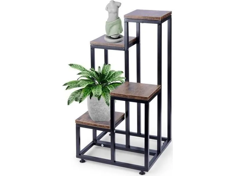 Vilde blomsterstativ i metall 4 nivåer 69 cm