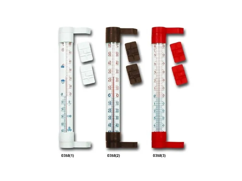 Termometer for vindu 24 cm hvit (0358)