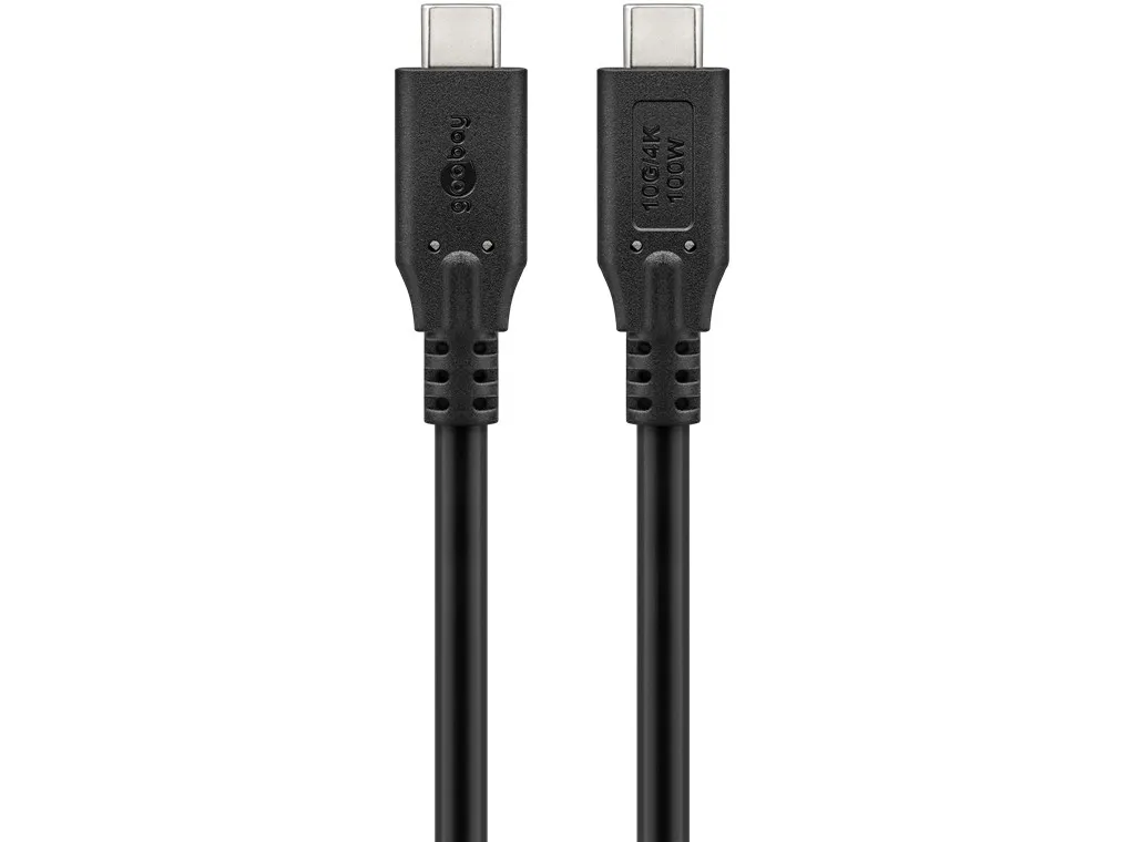 Goobay 74201, 1,5 m, USB C, USB C, USB 3.2 Gen 1 (3.1 Gen 1), 10 Gbit/sek., Sort