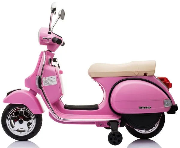 Vespa PX150 EL scooter 10,8V (oppgradert utgave) Rosa