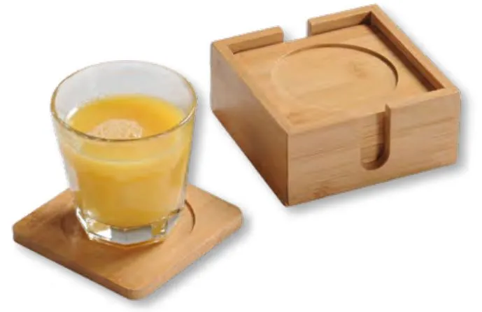 Kesper 58746, firkant, Bamboo, Brun, Monokromatisk, Ingen mønster, 102 mm