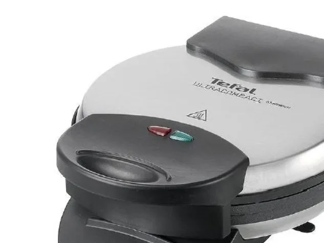 Tefal Ultra Compact WM 310D - Vaffelmaskin - 1 kW - mattsvart / rustfritt stål