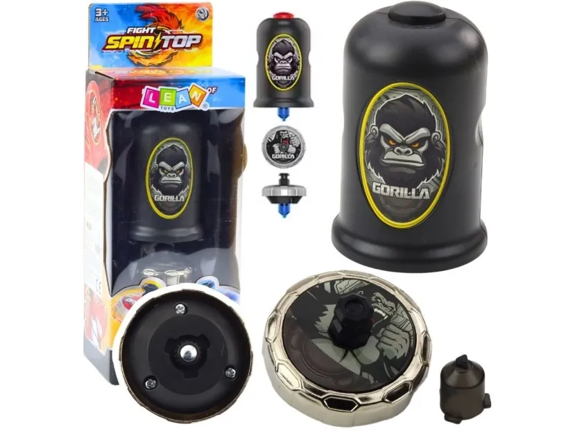 LeanToys sett kasteapparat med flygende skive gorilla svart LEAN Toys