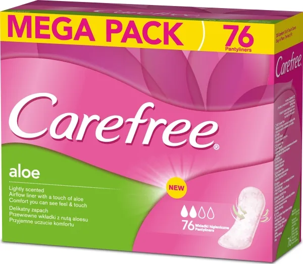 CAREFREE_Cotton Feel Normal sanitary pads Aloe vera 76 pcs