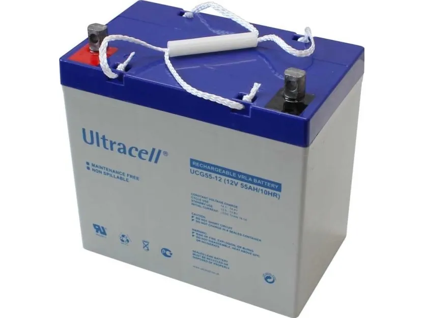 Ultracell batteri UCG55-12 (55Ah, 12V, gel, dyp utladning)