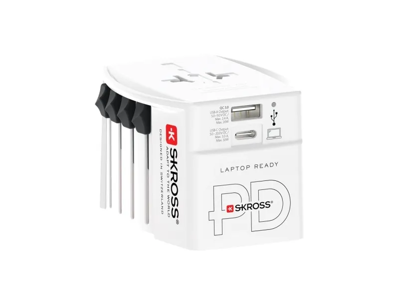 Skross Travel Adapter World USB Charger AC30PD