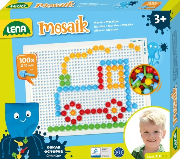 Lena Mosaik SM35623, 3 år, Gutt/Jente, Førskole, Flerfarget, 100 stykker, Tsjekkisk Republikk