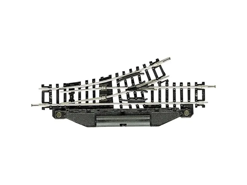 Fleischmann N-skinne (uten pukk) spor, elektrisk, venstre 104,2 mm 24° 194,6 mm