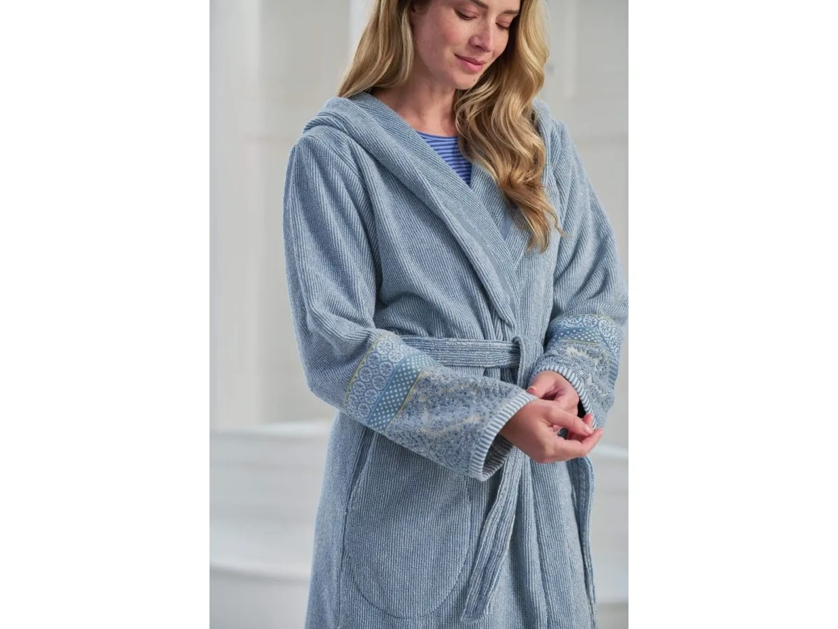 PIP Studio Soft Zellige Bathrobe Blue Grey L