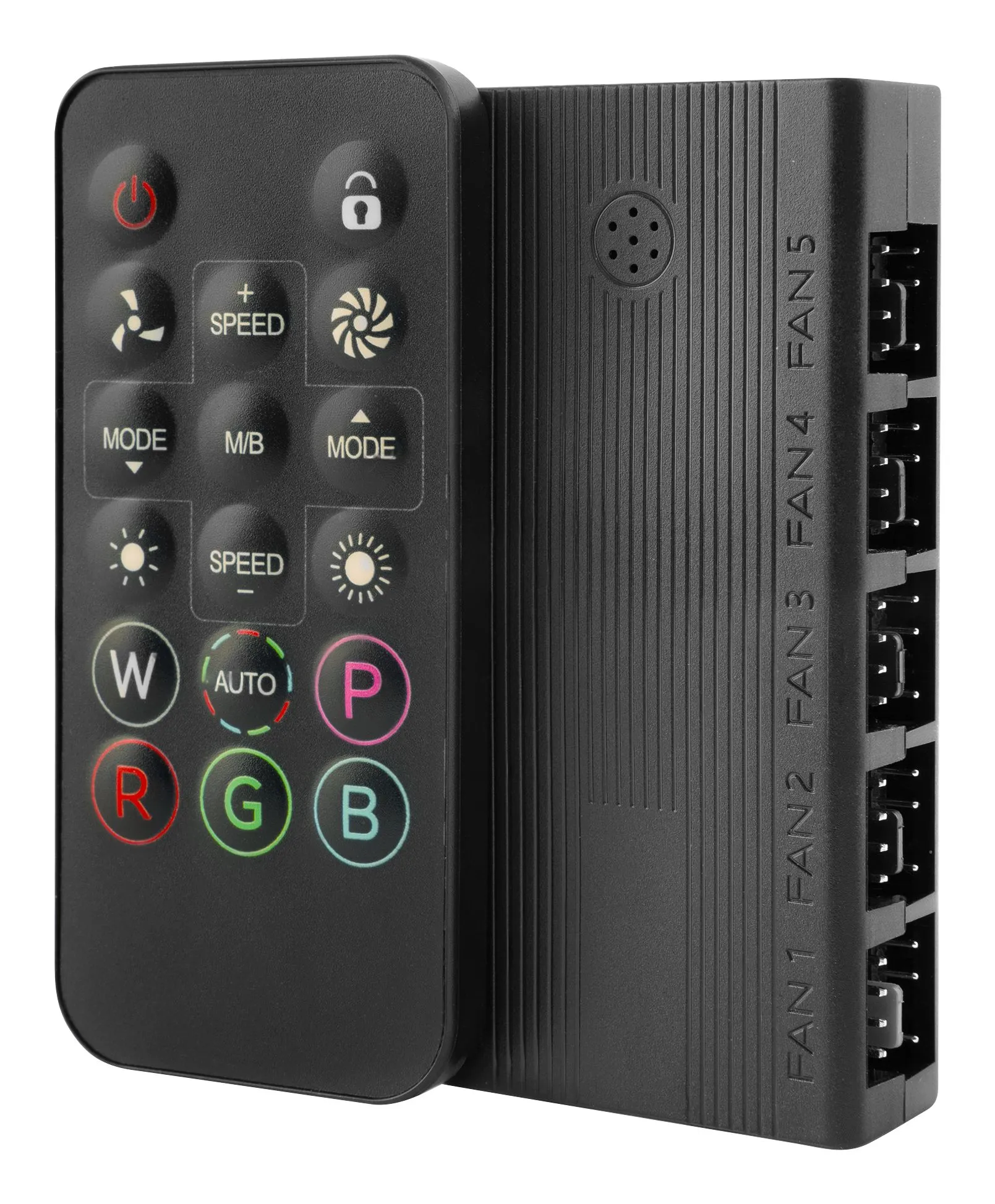 Mars Gaming MFHUB, RGB-kontroller som kan adresseres, Svart, 4-pin, 3-pin, 80 mm, 40 mm