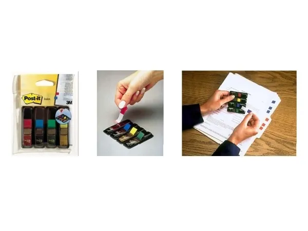 Post-It Flags, Primary Colors, 1/2 in Wide, 35/Dispenser, 4 Dispensers/Pack, Blå, Grønn, Rød, Gult, 35 Red, 35 Blue, 35 Yellow, 35 Green, 12 mm, 12,7 mm, 35 ark