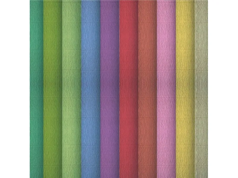 Top 2000 bølgepap/krøllet papir Creatino 25x200 cm pastellmix (10)