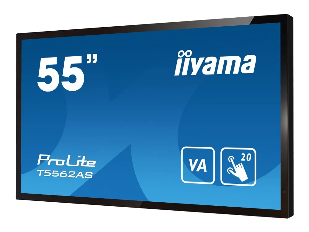iiyama ProLite T5562AS-B1 - 55 Diagonalklasse (54.6 synlig) LED-bakgrunnsbelyst LCD-skjerm - interaktiv digital skilting - med pekeskjerm (multiberørings) - Android - 4K UHD (2160p) 3840 x 2160 - svart, matt finish