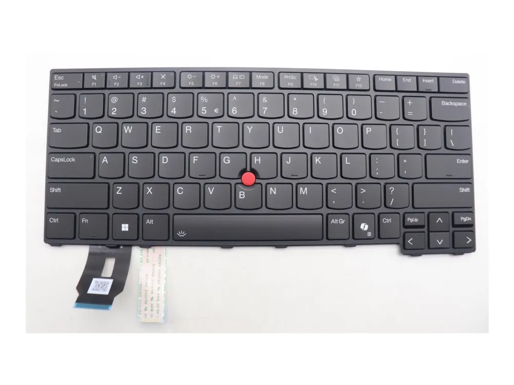 LCFC - Erstatningstastatur for bærbar PC - med Trackpoint - bakbelysning - QWERTY - USA med eurosymbol - svart - FRU