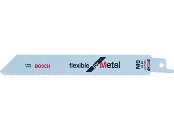 Bosch 2 608 656 013, Sabelsagblad, Rør, Profil, Blad metall (tynn), Bimetall, Blå, 1 mm, 10 cm