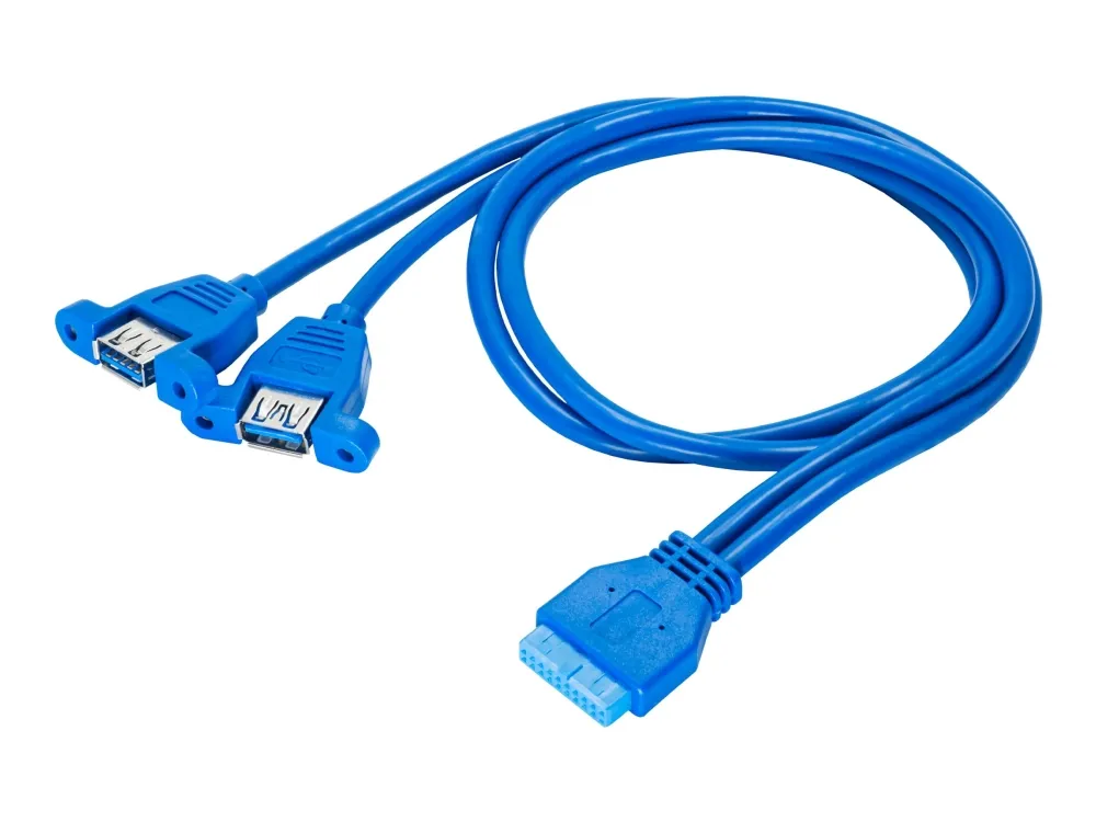 Akyga - USB-adapter - 19-pins USB 3.0-plugg (hunn) til USB-type A (hann) - USB 3.0 - 65 cm