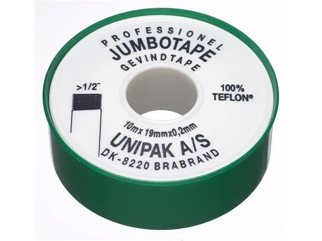 Gevindtape JUMBOTAPE 15 m x 19 mm x 0,2 mm